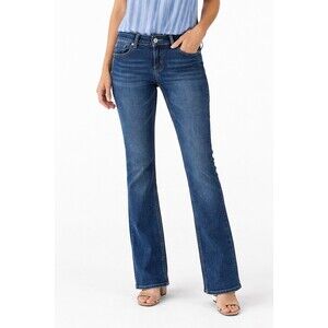 Wallflower Women Jeans Size 13 Long Bootcut Blue Stretch Denim Mid Rise